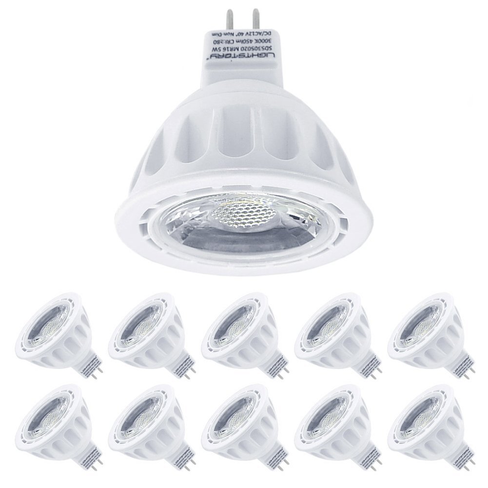 Lightstory MR16 LED Bulbs, 3000K, 10-Pack