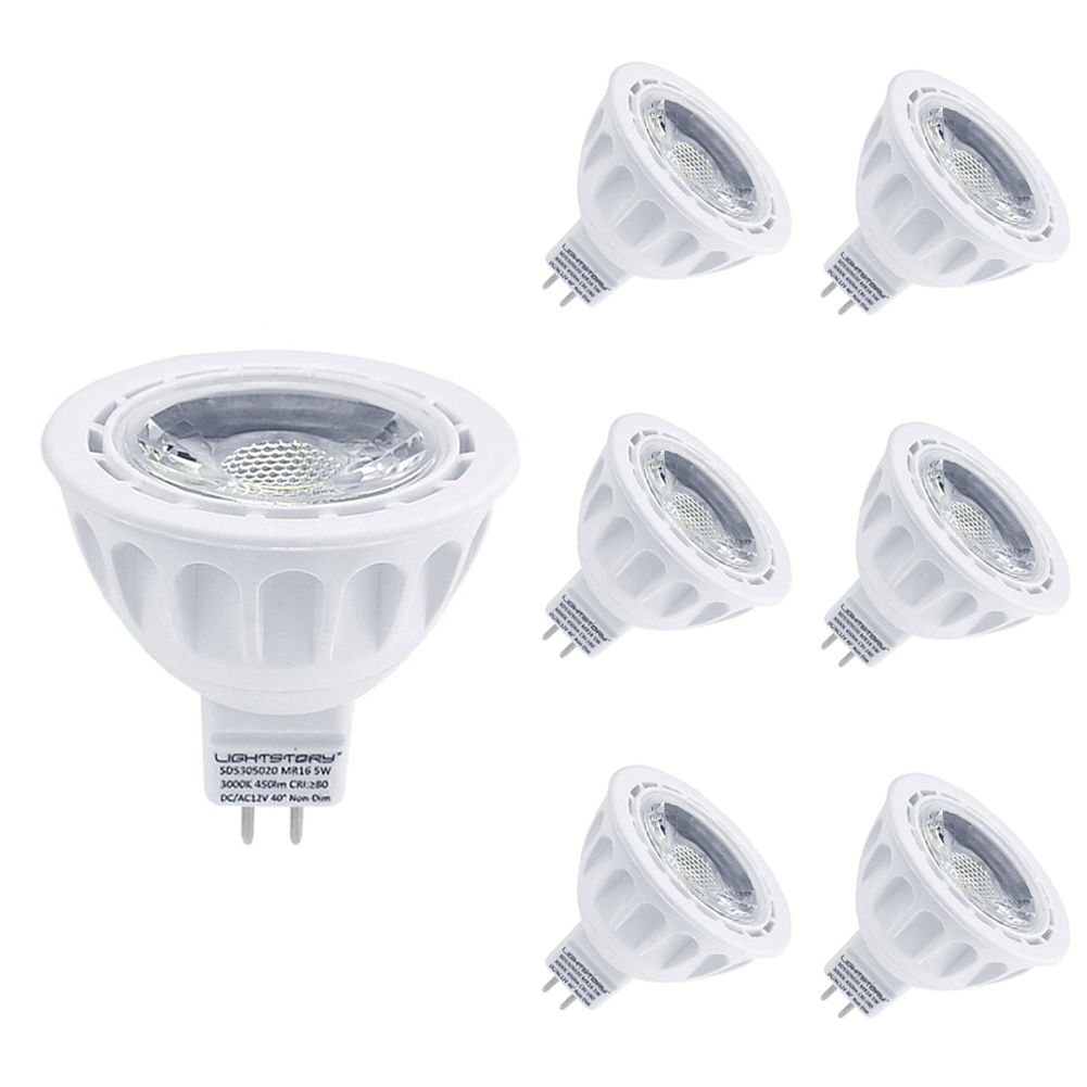 Lightstory MR16 LED Bulbs, 3000K, 6-Pack